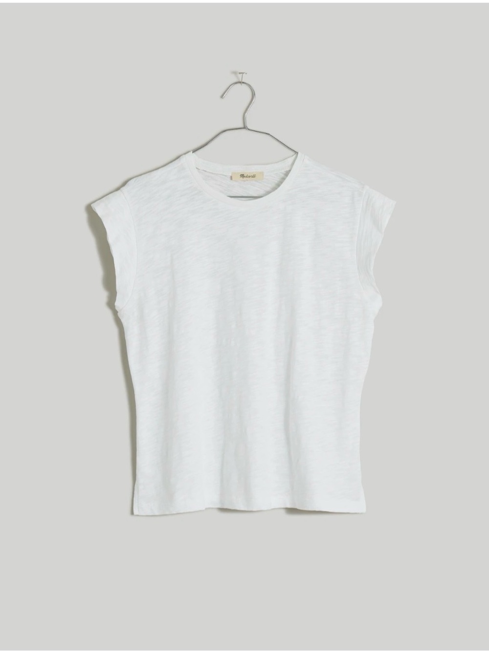 Madewell Slub Crewneck Muscle Tee in white size medium